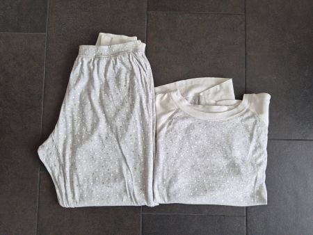 Oysho Schlafanzug Pyjama  Gr. L weiss/grau/gold