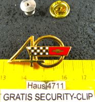 CORVETTE RACING 40YEAR AUTO LOGO PIN CUTOUT m.SECURITY-CLIP