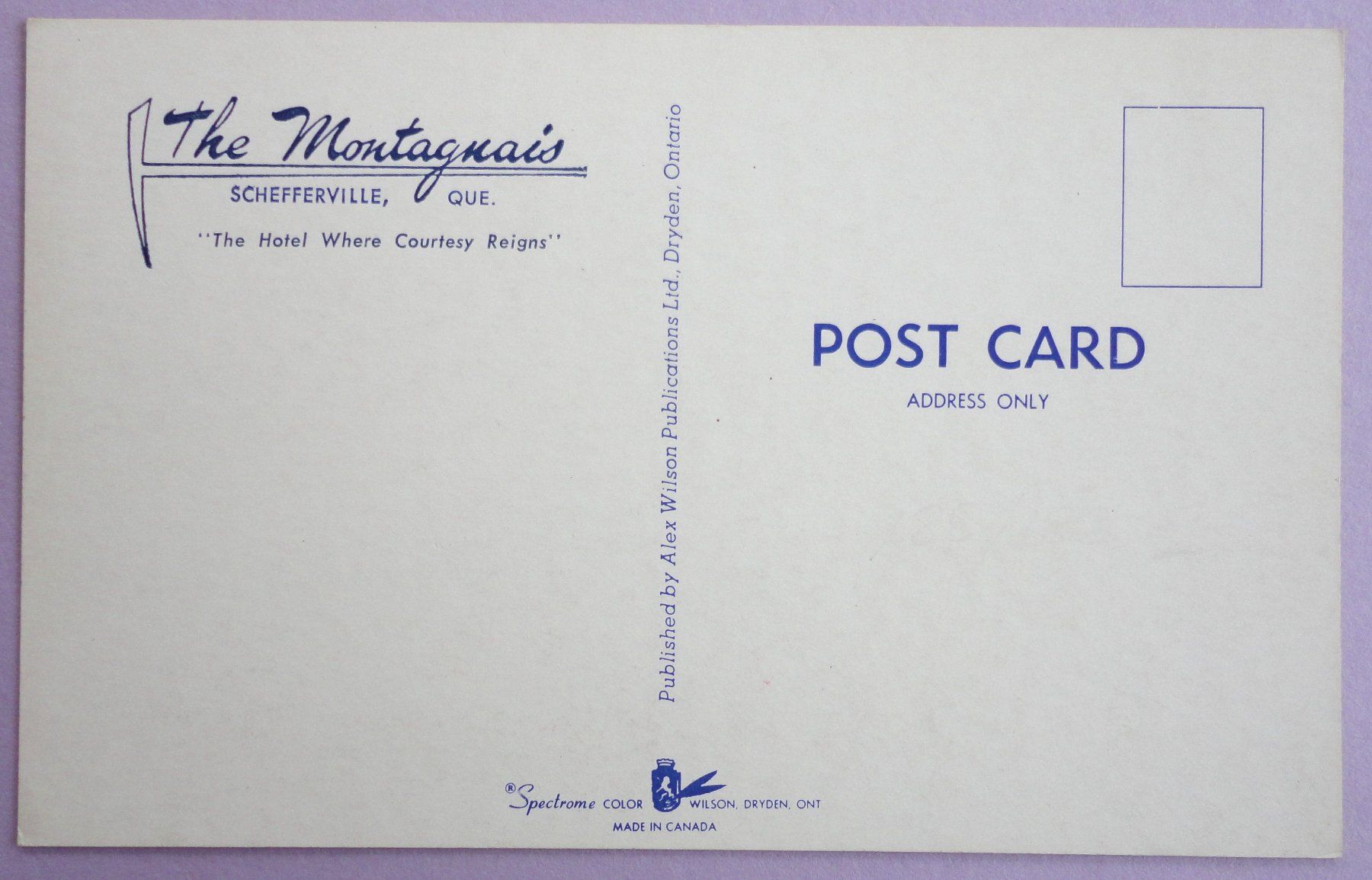 Cartoline postali: The Montagnais, Scherville, Québec – Usato da Fétigny venduto da Billy2miny 1