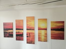 Mehrteiliges Wandbild Sonnenuntergang