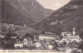 Bignasco TI // ca. 1930 vista generale Basodino Maggia