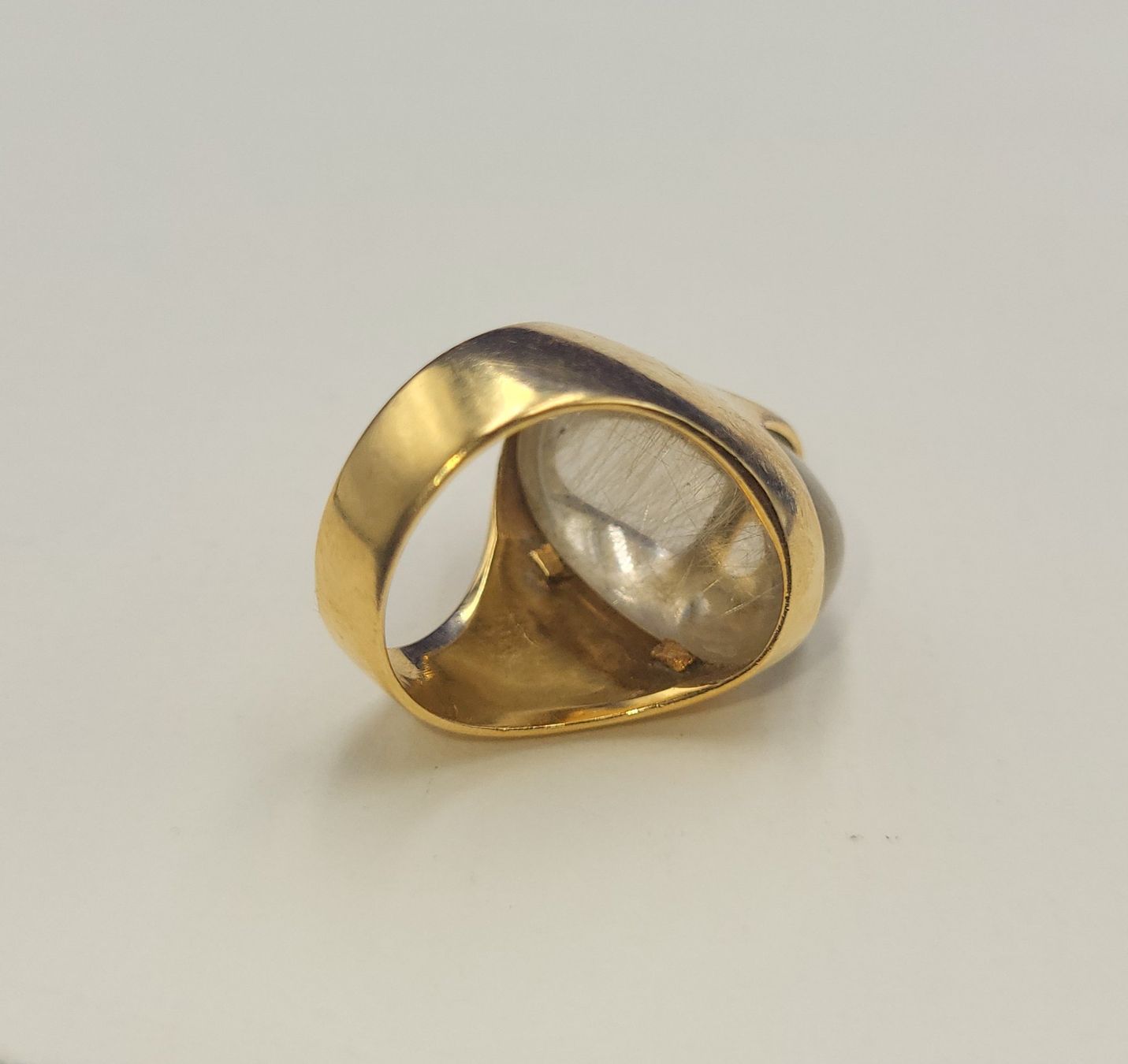 Anelli: Massiv 18 Karat 750 Gold Ring Mit Stein. – Usato da Wald ZH venduto da Aniade 2