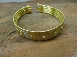 Elegantes Armband Vintage  / Silber, vergoldet mit Zirkonia