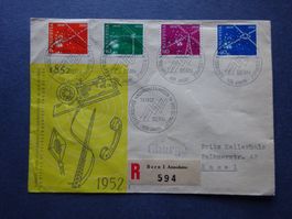 1952 Z-Nr. 309 - 312 FDC - saubere Erhaltung