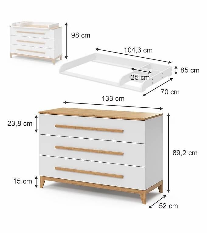 Fasciatoi & Accessori: Wickeltisch und Kommode – Usato da Zug venduto da cen_mt26 4