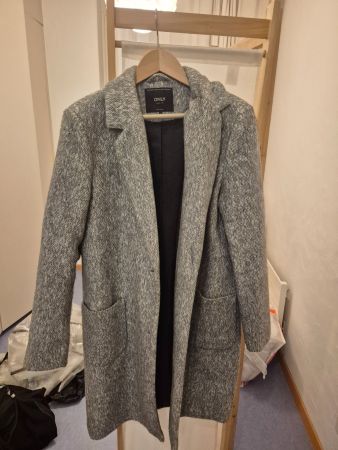 Only Wintermantel, grau meliert, Grösse L - Top Zustand!