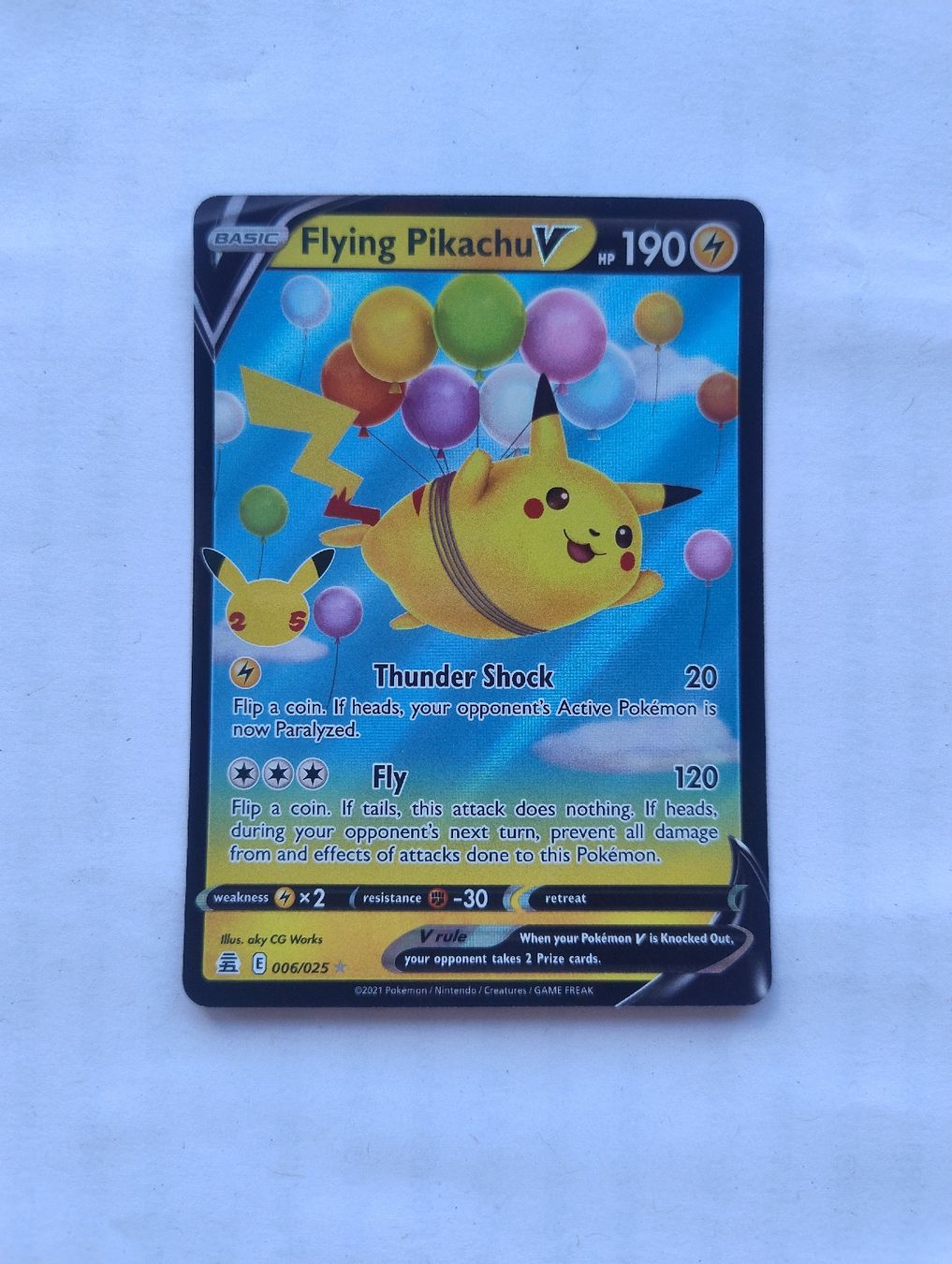 Pokémon Carte collezionabili: Flying Pikachu V (006/025) EN  – Nuovo (secondo la descrizione) da Wangen SZ venduto da routheman