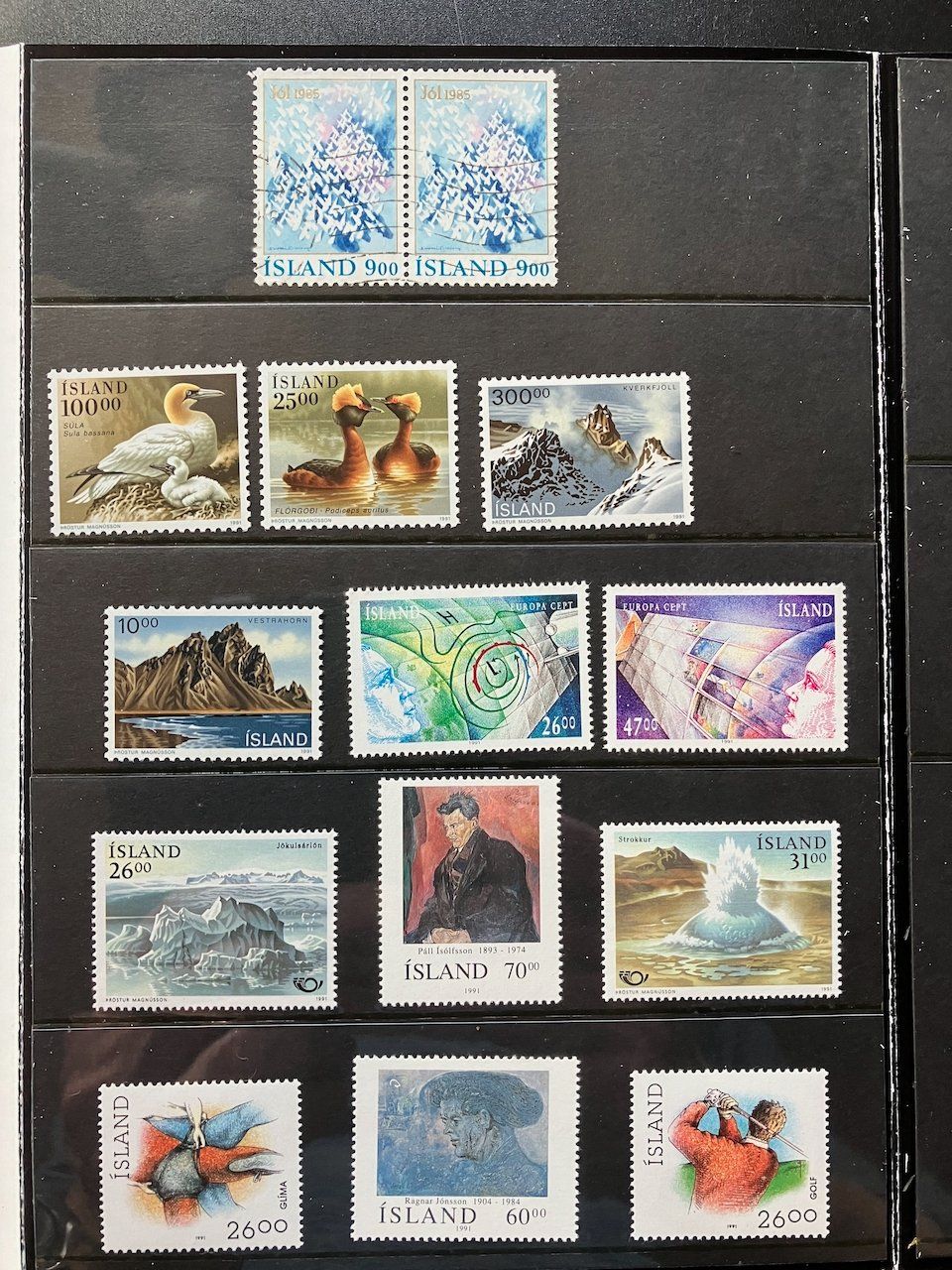 Alle Briefmarken: Island Jahresset 1991 postfrisch – Gebraucht aus Nesslau von zueri6 2