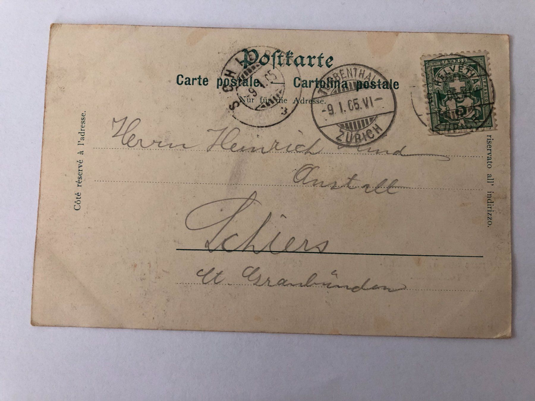 Ansichtskarten: Gruss aus Turbenthal - Totalansicht 1905 – Gebraucht aus Pfäffikon ZH von Waltoversand 1