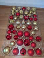 49 Weihnachtskugeln (rot und gold)