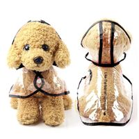 Haustier Hund Welpen Transparent Regenbekleidung Hundemantel