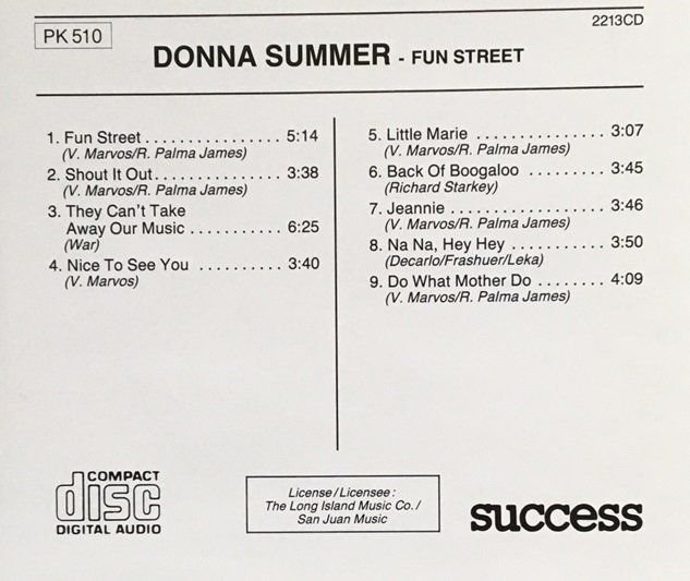 CD: Donna Summer - Fun Street – Usato da Grüningen venduto da azulverde 1
