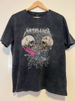 Metallica T-Shirt Nera Acid Wash Nuova Taglia L