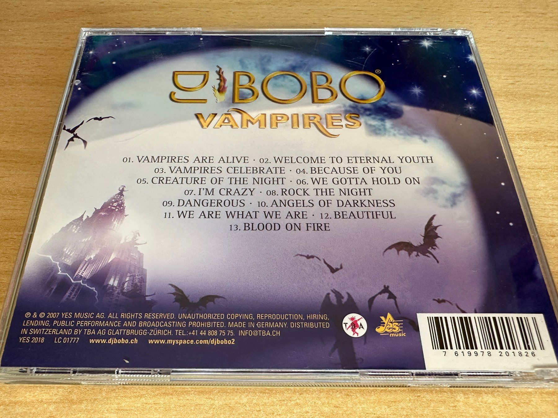 CD: DJ BoBo – Vampires – Usato da Rikon im Tösstal venduto da Alpenmutz 1