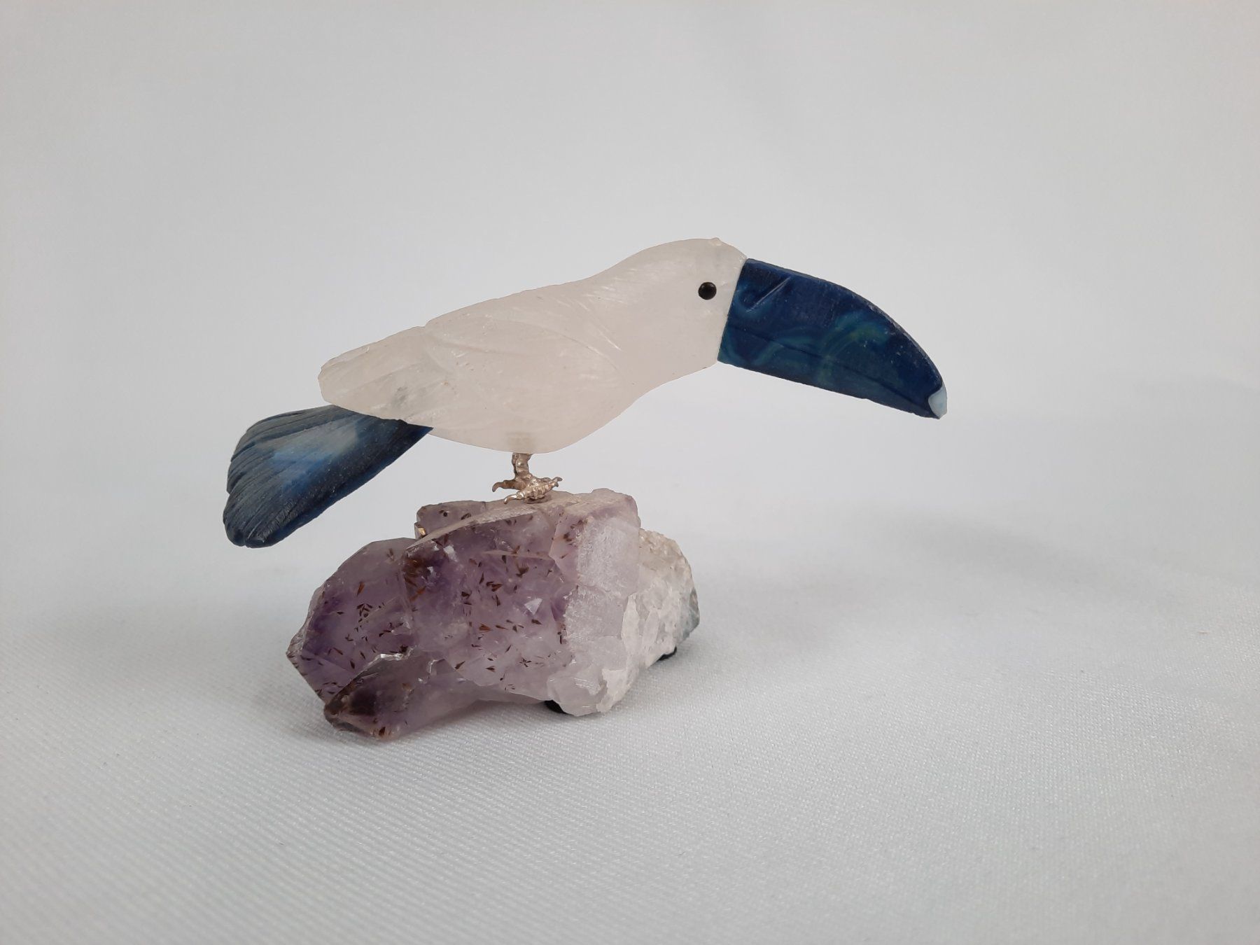 Mineralien & Heilsteine: Tukan & Eule aus Edelstein auf Amethyst – Gebraucht aus Beinwil am See von Restwert_Beinwil 7