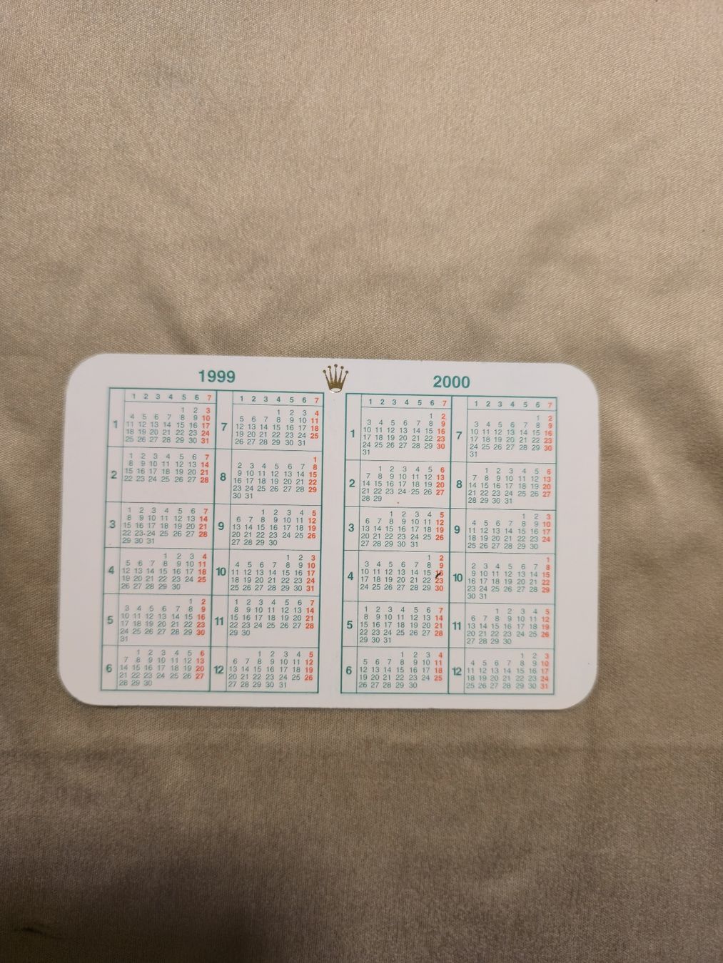 Cartoline postali: Rilex calander 1999/2000 – Usato da S. Antonino venduto da paoloc1842 1