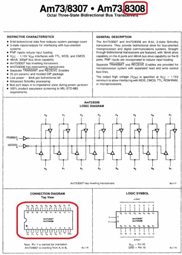 Componenti elettronici: DP8308N Octal Three-State Bidir. Bus Transceiver 2 Stück – Nuovo e nell'imballaggio originale da Bremgarten b. Bern venduto da Vittorio0 1