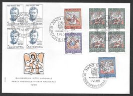 FDC Pro Patria Serie 1966; B128-132; ET 1.6.1966