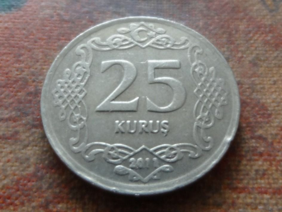 Tutti le monete: TURQUIE  25 Kurus  2011 – Usato da Romanel-sur-Lausanne venduto da Swift13