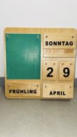 Holz-Dauer-Kalender, Wandkalender, immerwährender Kalender