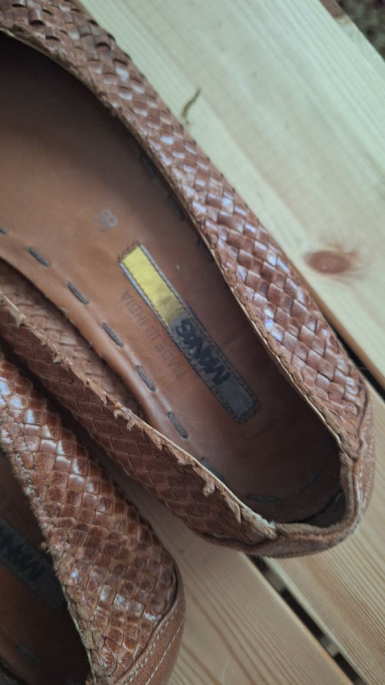 Chaussures femmes: Ballerinas braun geflochten Leder – D'occasion à Winterthur par _lxeah 2