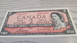 Banknote Kanada 2 Dollars 1954 