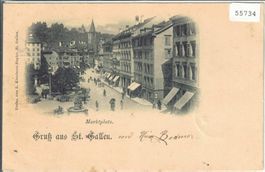 Gruss aus St. Gallen - Marktplatz 1897