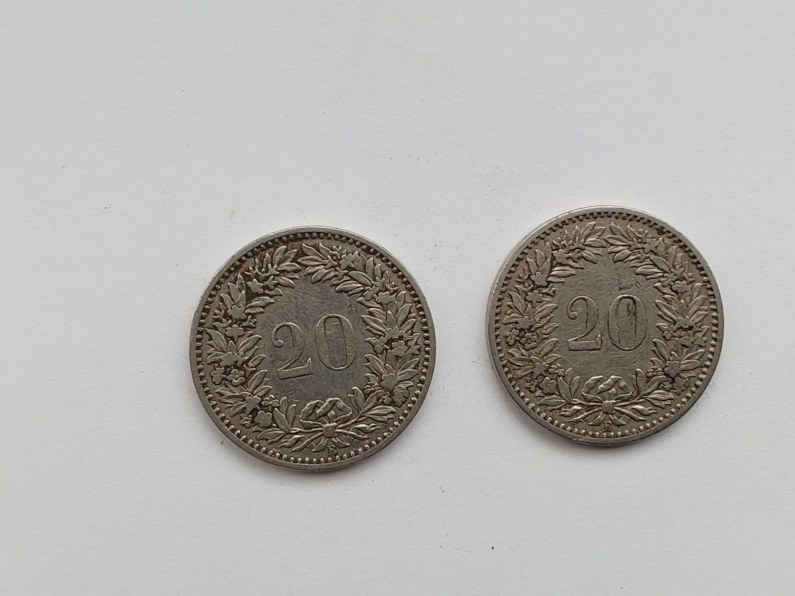 Alle Münzen: 2x 20 rappen 1884 – Gebraucht aus St. Gallen von aha_2prr 1