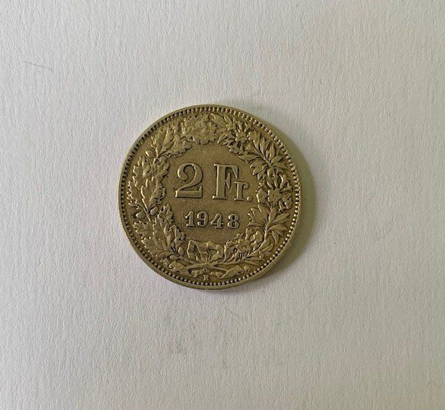 Alle Münzen: 2 Franken 1948 - Silber - Schweiz – Gebraucht aus Zürich von Apache4 2