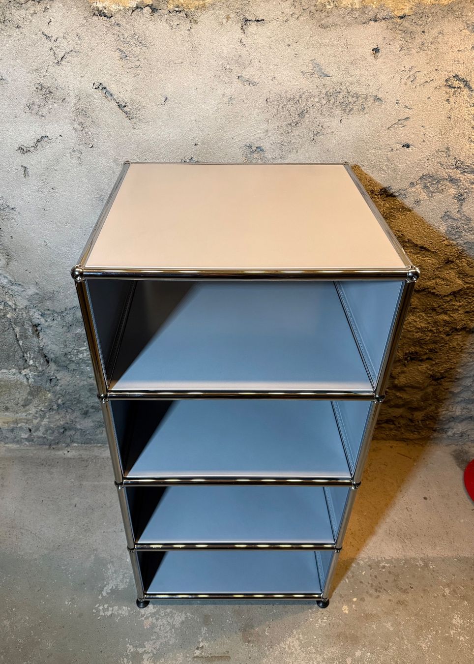 USM Scaffali: USM Haller HiFi-Möbel  Silber – Usato da Schalunen venduto da Schwende2 8