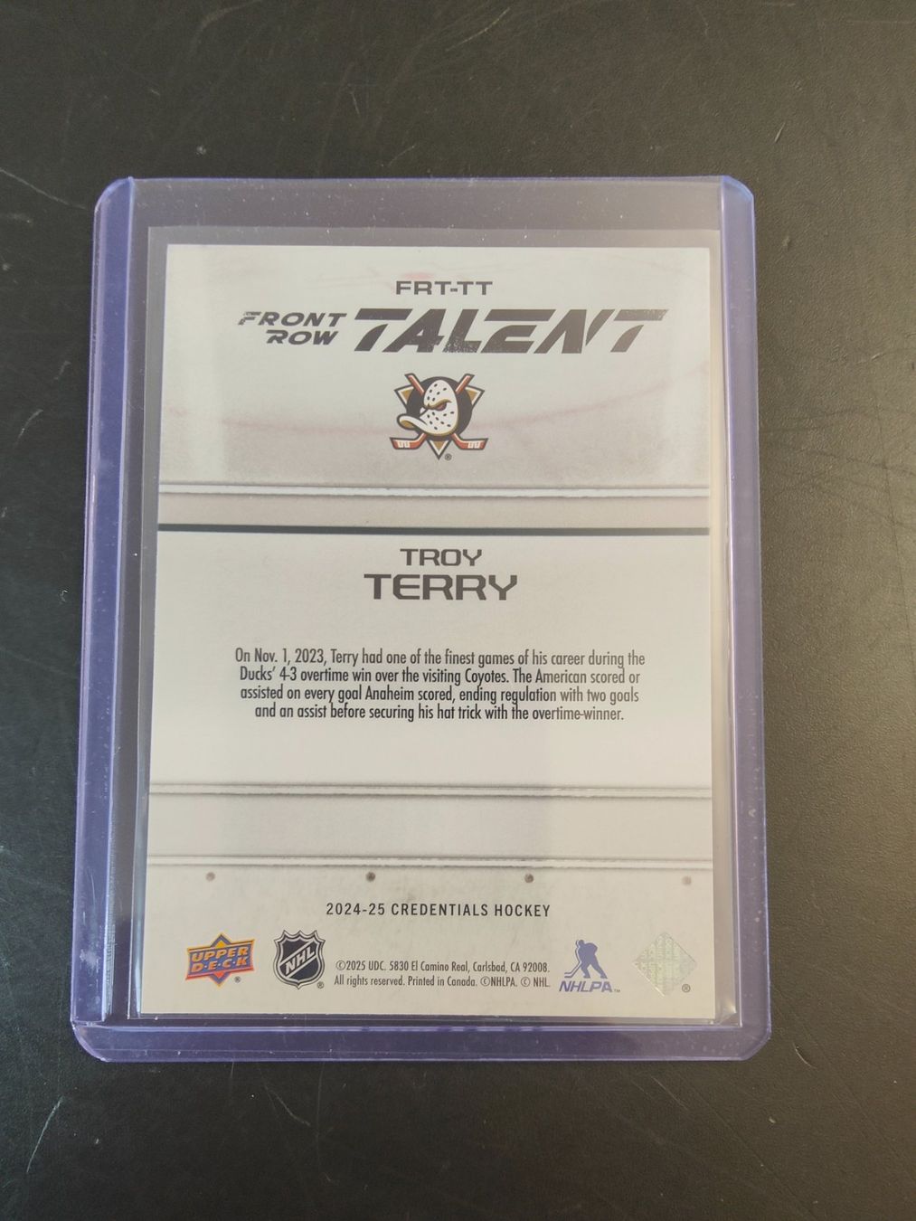 Carte collezionabili: Troy Terry Anaheim Ducks Credentials Front Row Talent – Usato da Wangen SZ venduto da Sasch3 1