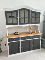 Küchenbuffet Schrank Landhaus Tanne restauriert weiss grau