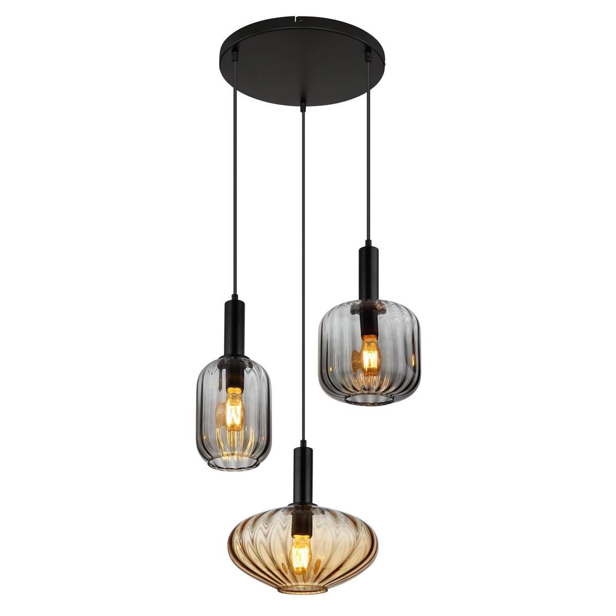 Lampadari & plafoniere: Pendelleuchte, Glas, Rauchfarbe, 55 cm Ø – Nuovo (secondo la descrizione) da Kreuzlingen venduto da Smart-Light