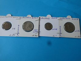 Panama, Konvolut alte Münzen 2001-08 meist unzirk