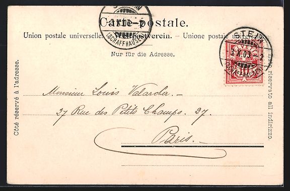 Ansichtskarten: Stein a. Rh., Marktplatz-Partie mit Hote – Gebraucht aus Berlin von bartko-reher 1