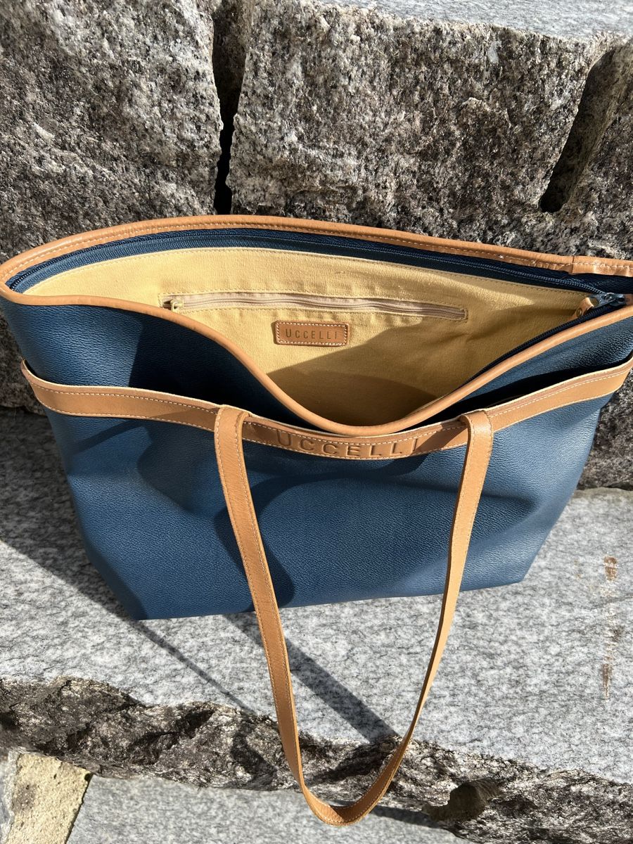 Borse da donna: Shopper Uccelli blau mit Kometiktasche – Usato da Betschwanden venduto da Dognose 2