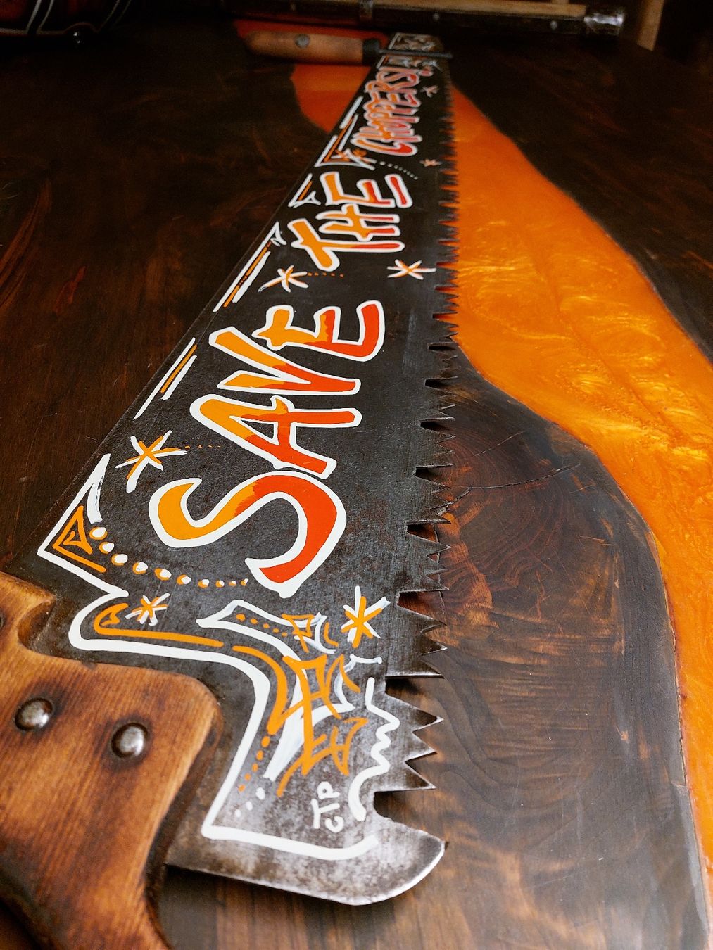 Pinsel: Alte Säge'' Save the Chopper s! ". Handmade Pinstriping CH. – Gebraucht aus Willisau von Pzm81 6