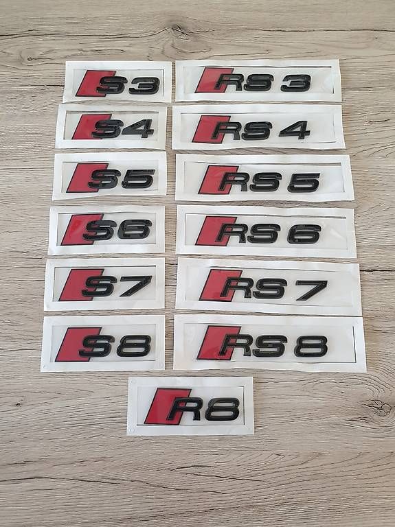 Audi Placchette & Badge: Audi S und RS Emblem Schwarz Glanz – Nuovo e nell'imballaggio originale da Bellikon venduto da Kekko11