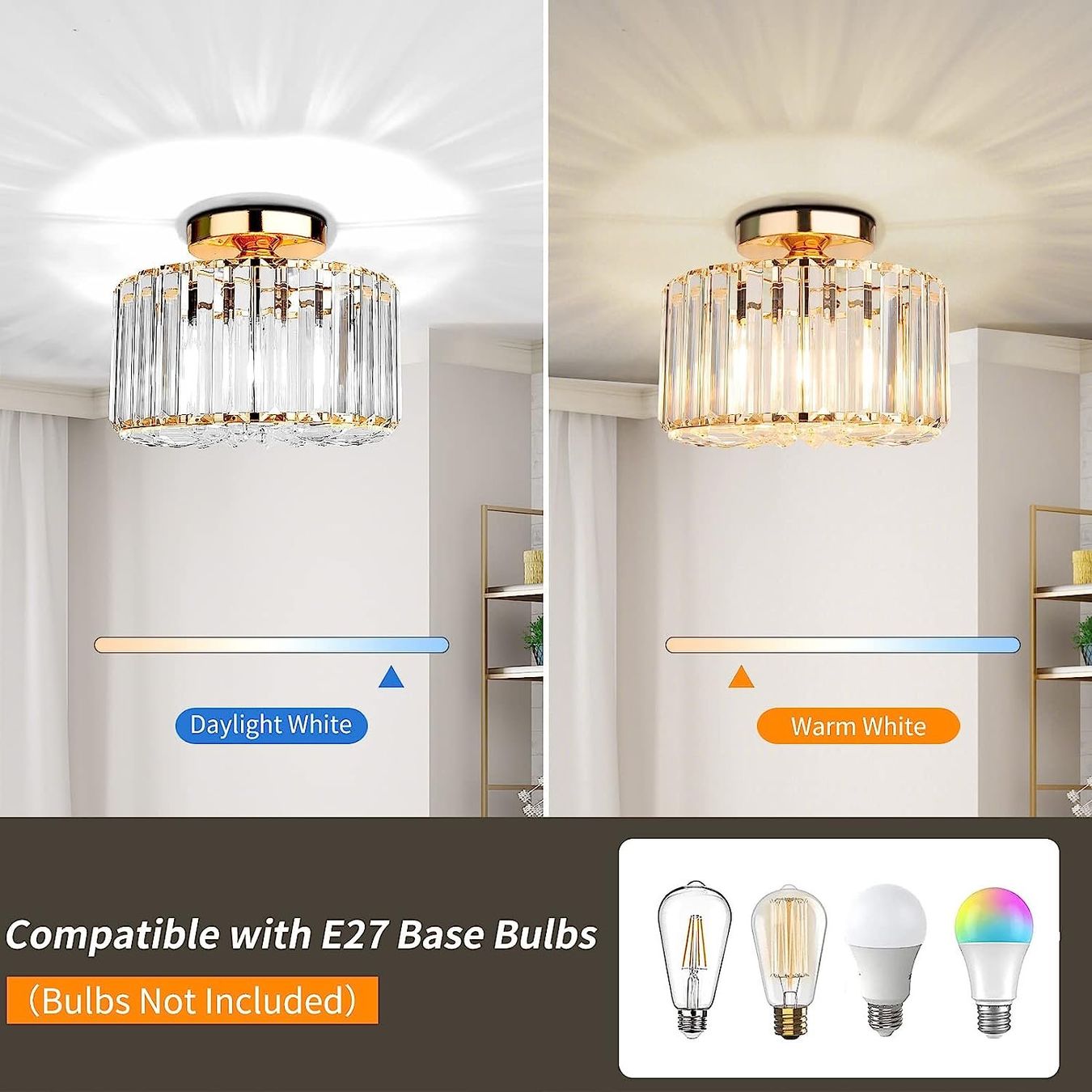 Lampadari & plafoniere: Moderne Kristall Deckenleuchte, Kronleuchter Ø22cm, E27 – Nuovo e nell'imballaggio originale da Zürich venduto da MueDes 2