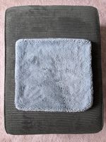 Kissenbezug flauschig blau/grau 45x45cm.