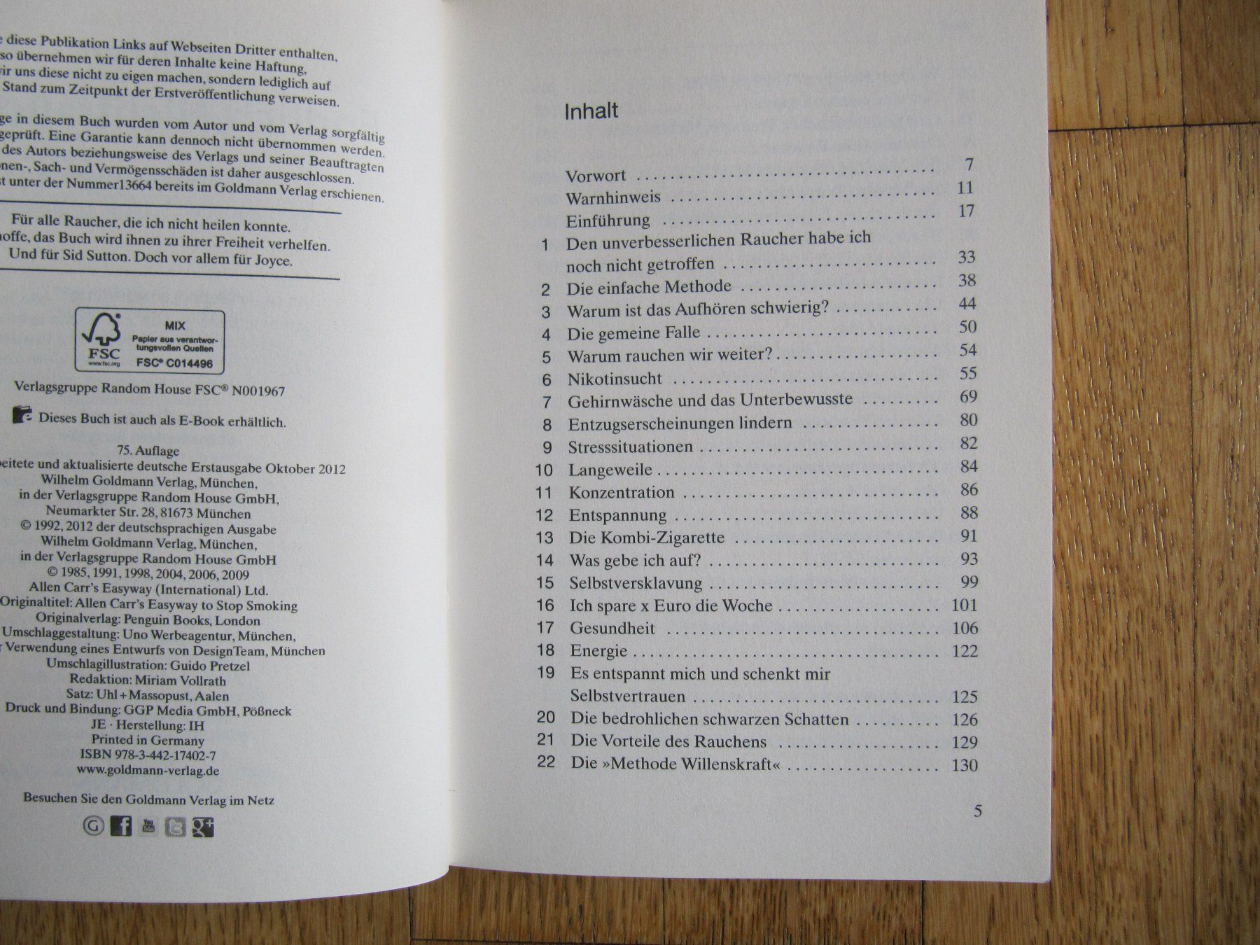 Libri: Endlich Nichtraucher / Allen Carr – Nuovo (secondo la descrizione) da Würenlos venduto da AustralisZ 1