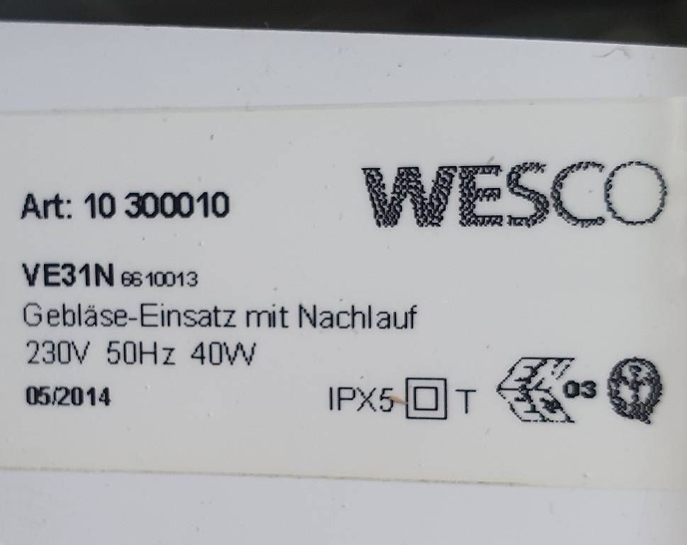 Ventilatori: Ventilator- Abluftventilator, Wesco- Typ 3000 – Usato da Winterthur venduto da BauTeilLaden2000 2