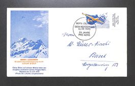 1963 FDC Privat 25 Jahre PRO AERO Oskar Bider BERN-LOCARNO