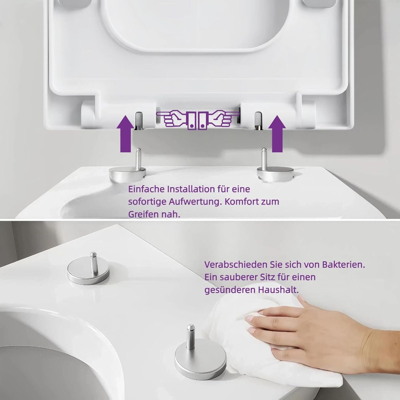 WC: WC Sitz Eckig Softclose Abnehmbar Renova – Nuovo e nell'imballaggio originale da Suhr venduto da SchnapperCH 5