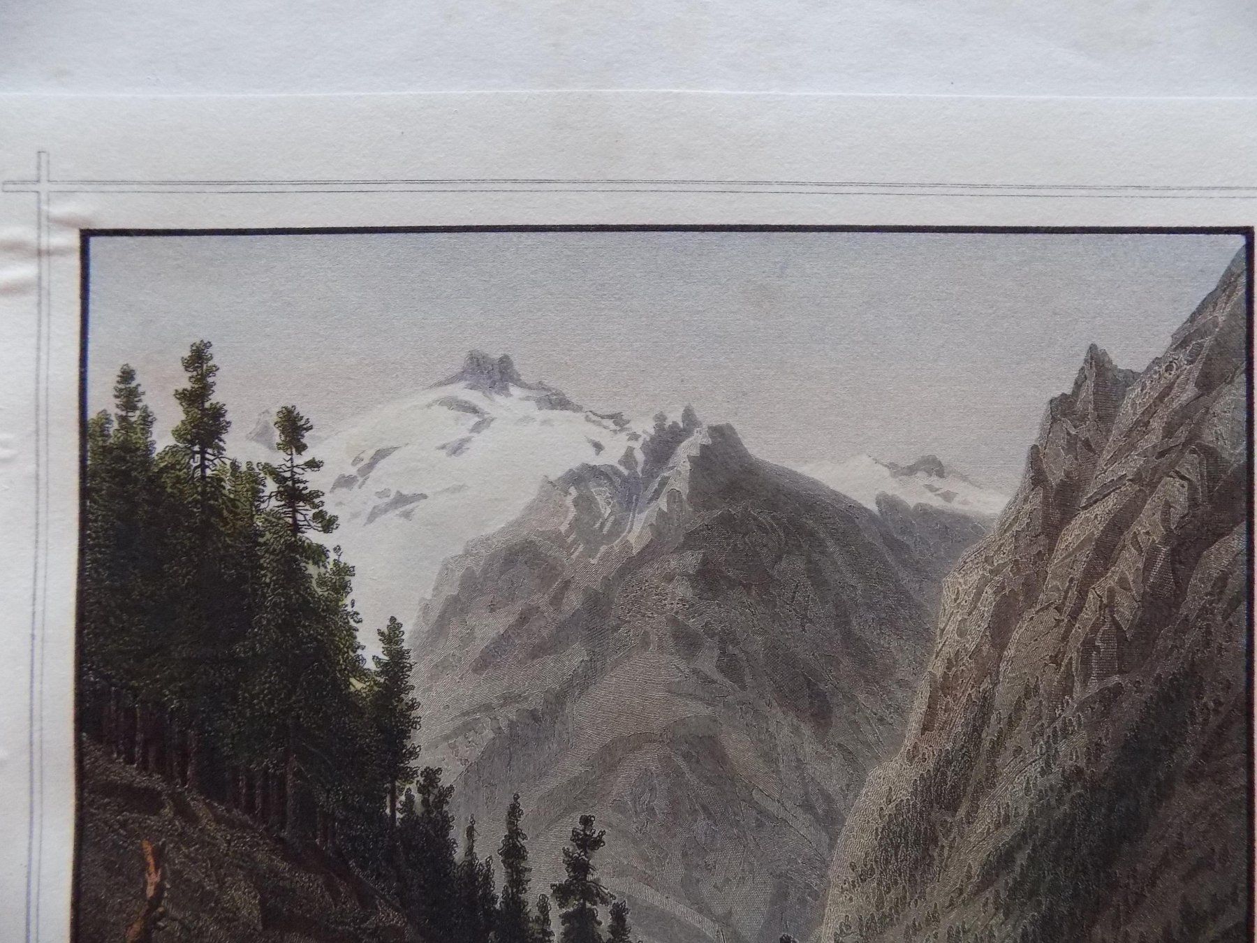 Gravures: Col de la Forclaz koloriert – D'occasion à Risch par Antikfee 5