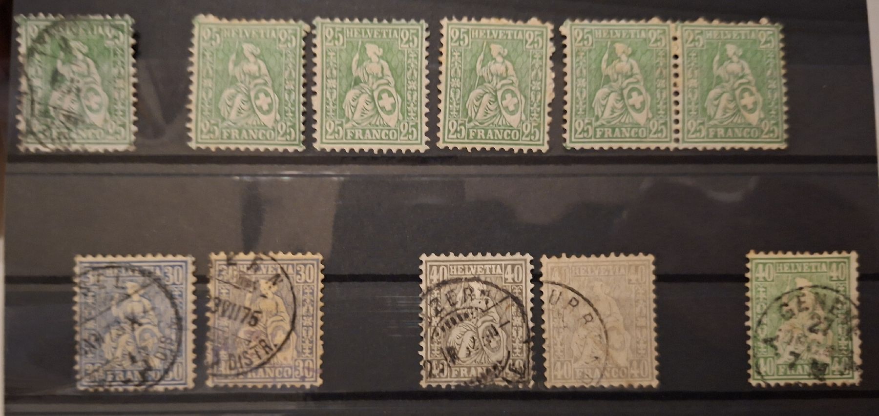 Alle Briefmarken: Lot Sitzende Helvetia div. – Gebraucht aus Balgach von SIMEON27 4