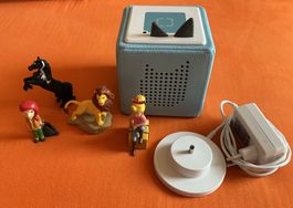 Tonibox blau mit 4 Toniefiguren
