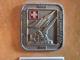 Ehrungs- Plakette Flieger Truppen Schweizer Armee 1986