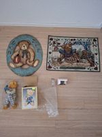 Teddybären: Blechschild, Tischdecke, Teesieb, Deko-Teddy