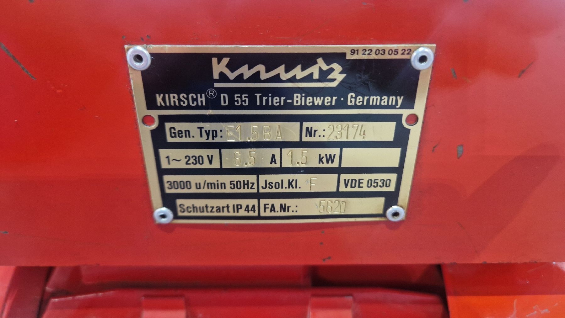 Générateurs de courant: Kirsch Generator – D'occasion à Schangnau par gfeller92 3